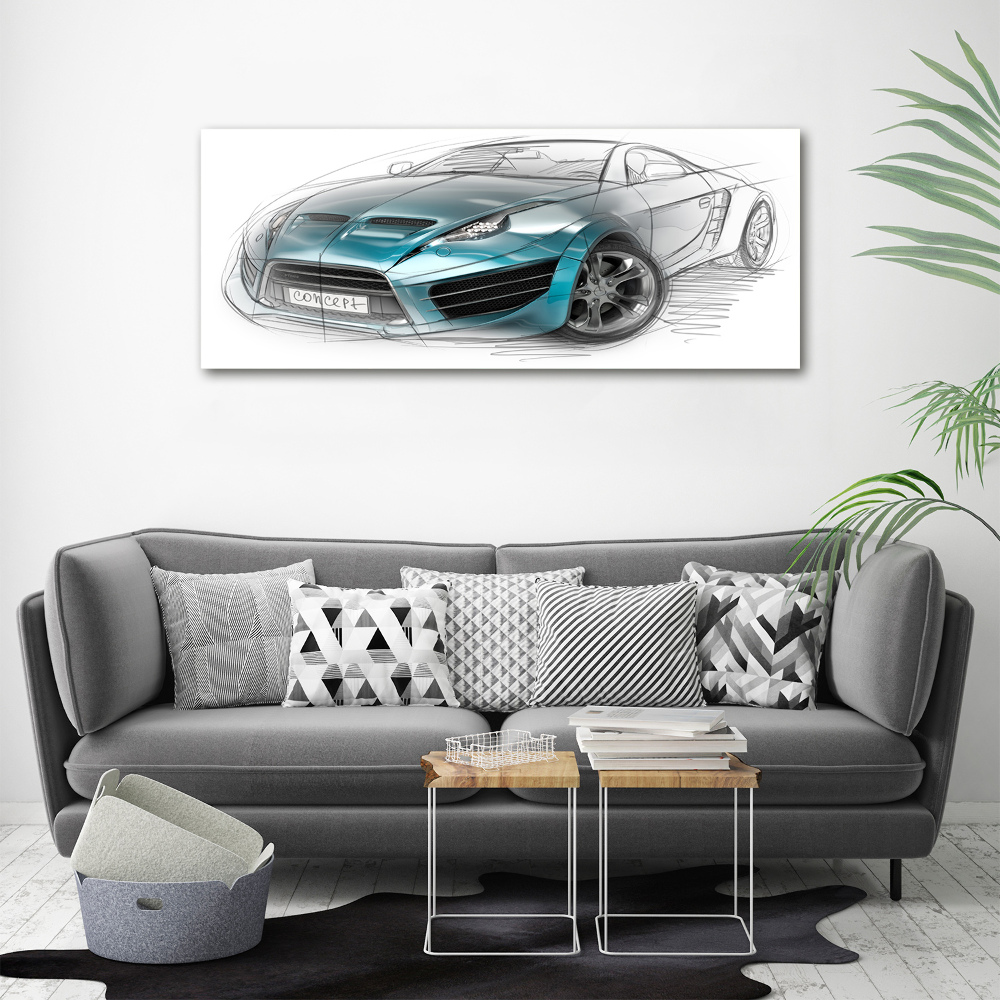 Tableau mural sur toile Croquis d'une voiture