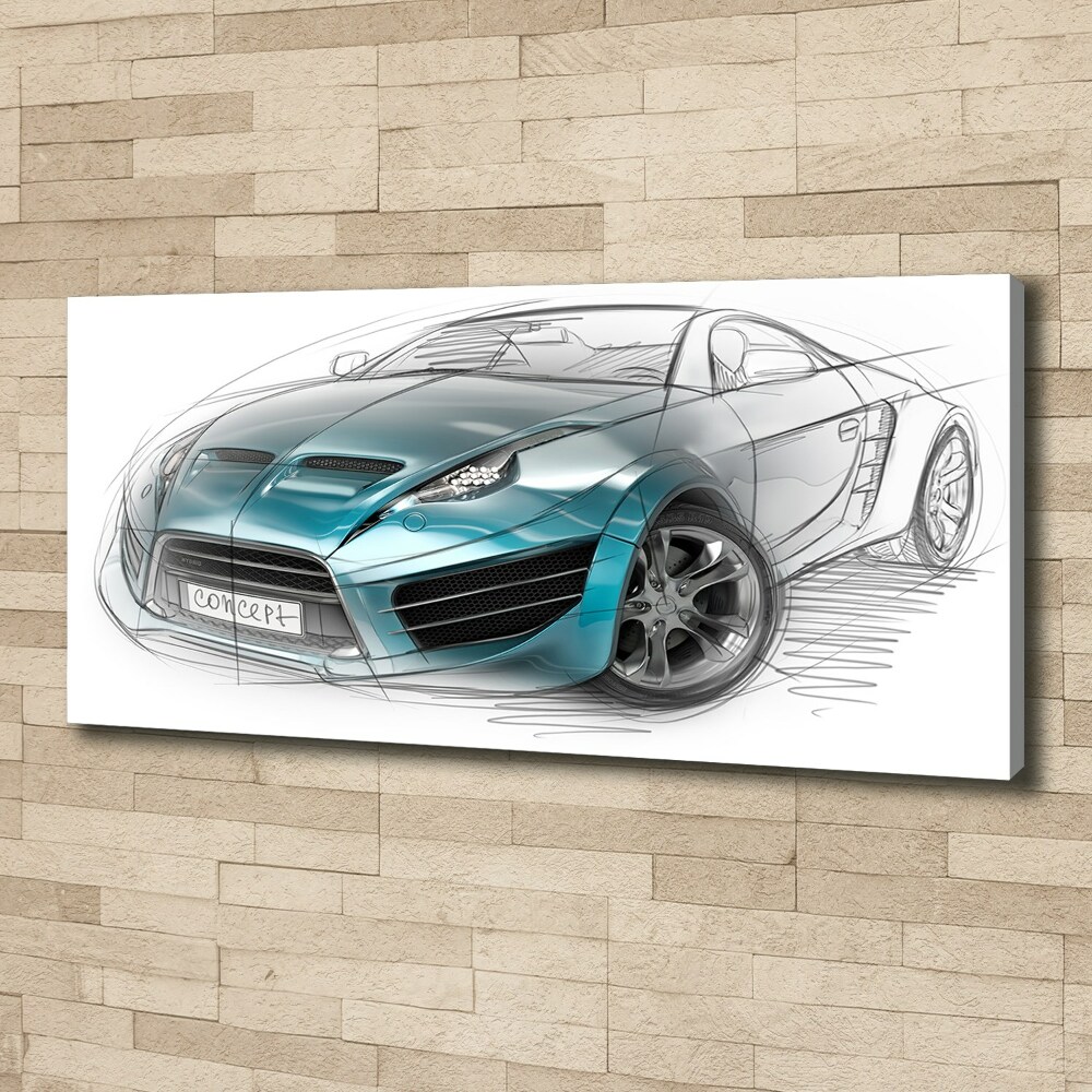 Tableau mural sur toile Croquis d'une voiture