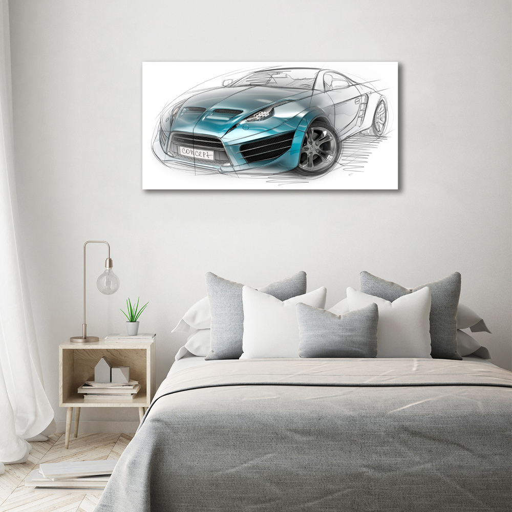 Tableau mural sur toile Croquis d'une voiture