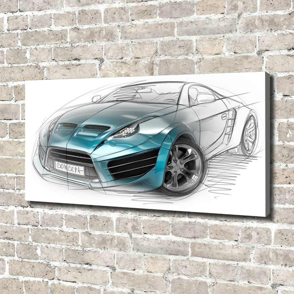 Tableau mural sur toile Croquis d'une voiture