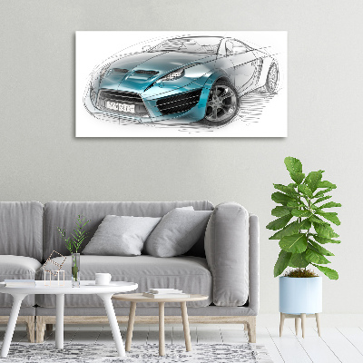 Tableau mural sur toile Croquis d'une voiture