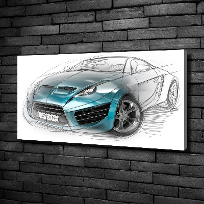 Tableau mural sur toile Croquis d'une voiture