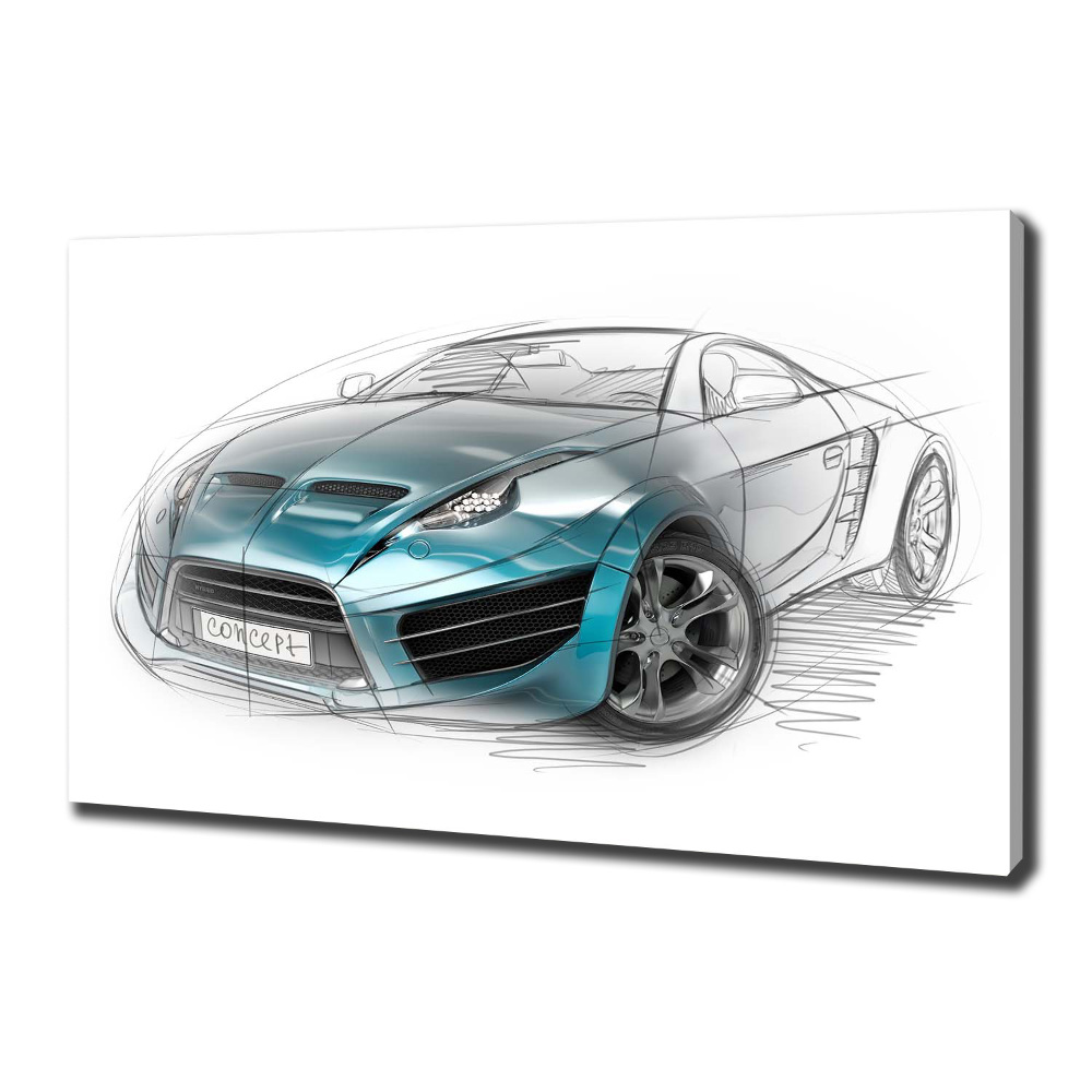 Tableau mural sur toile Croquis d'une voiture