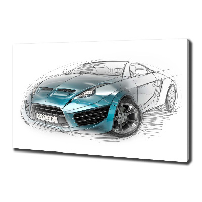 Tableau mural sur toile Croquis d'une voiture