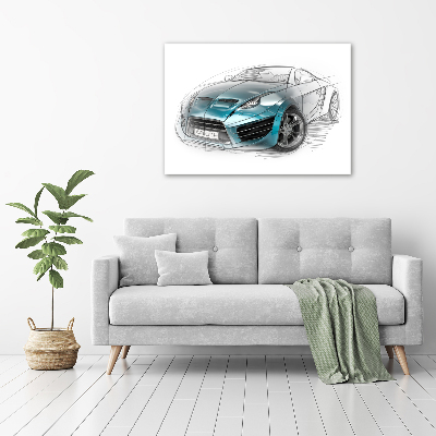 Tableau mural sur toile Croquis d'une voiture