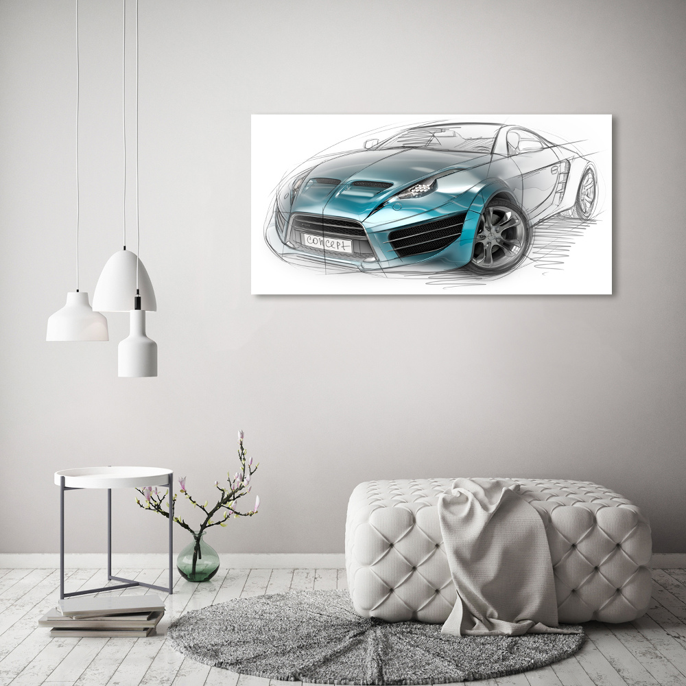 Tableau mural sur toile Croquis d'une voiture