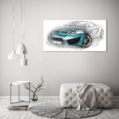 Tableau mural sur toile Croquis d'une voiture