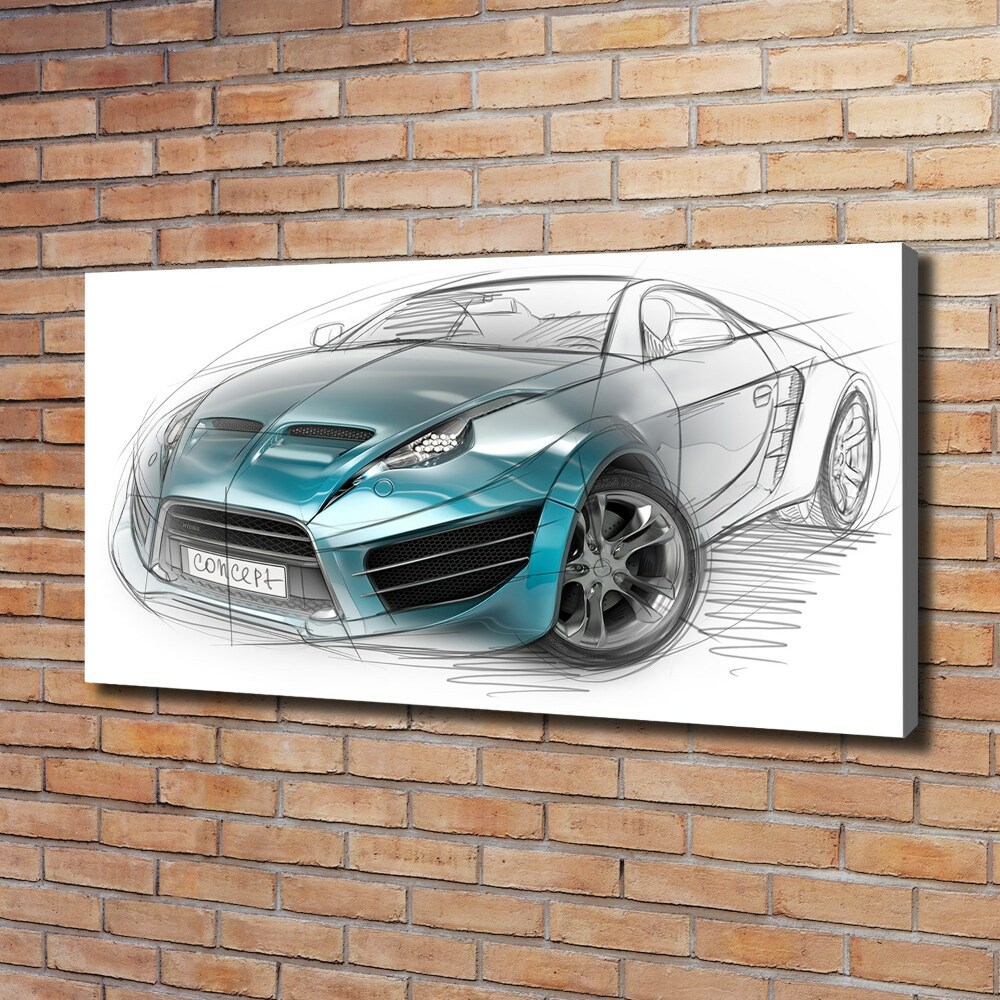 Tableau mural sur toile Croquis d'une voiture