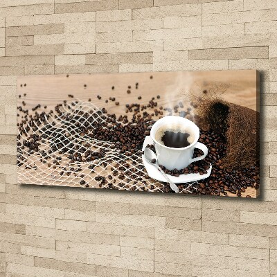 Tableau toile imprimée Café et grains de café