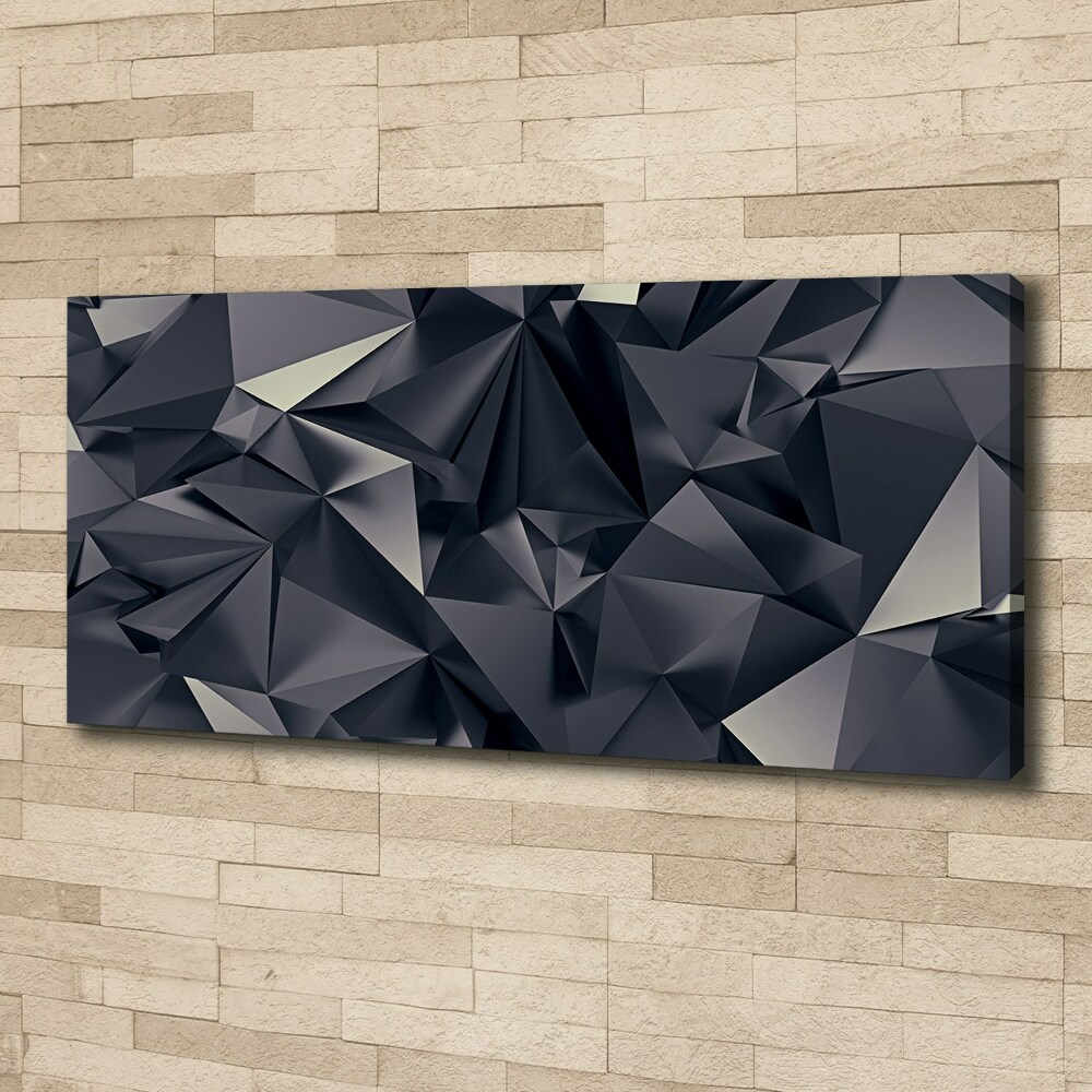 Tableau mural sur toile Abstraction noire 3D