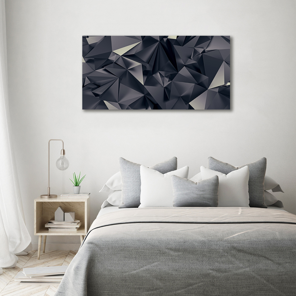 Tableau mural sur toile Abstraction noire 3D