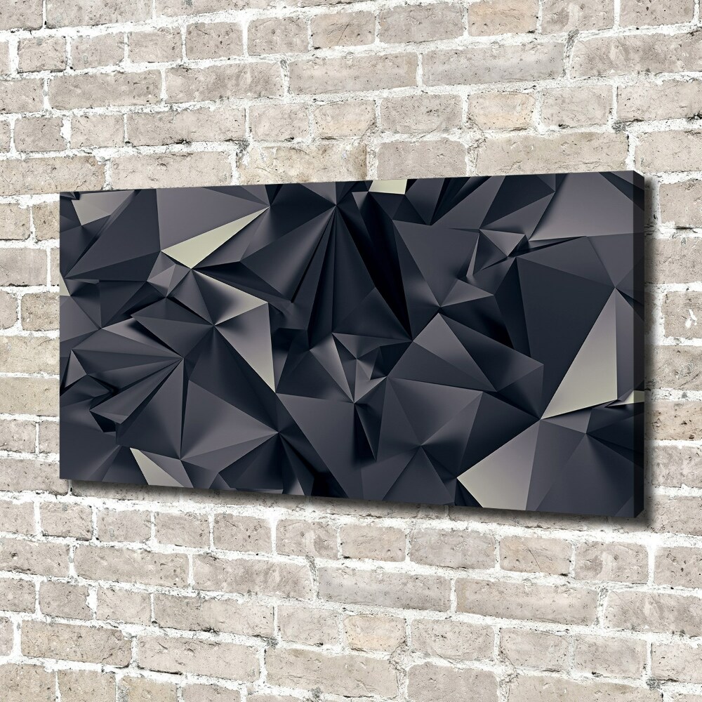 Tableau mural sur toile Abstraction noire 3D