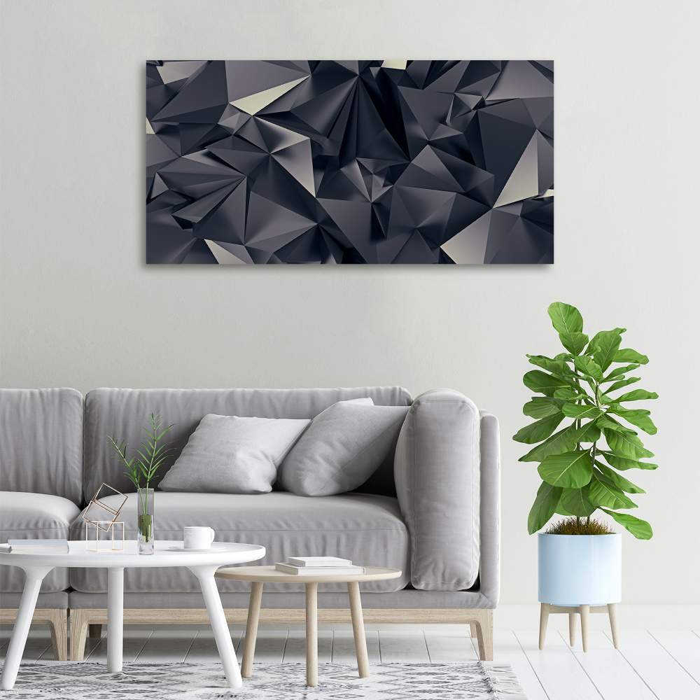 Tableau mural sur toile Abstraction noire 3D