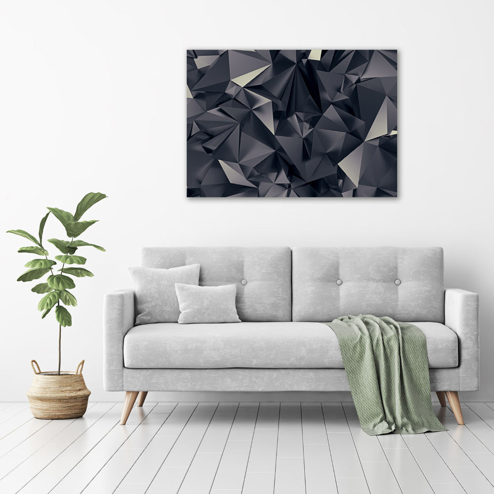 Tableau mural sur toile Abstraction noire 3D