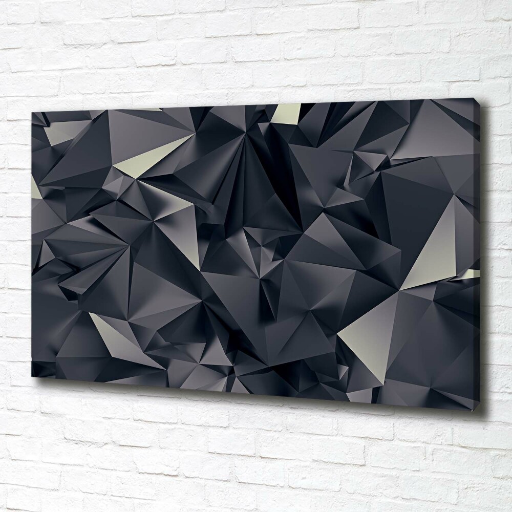 Tableau mural sur toile Abstraction noire 3D