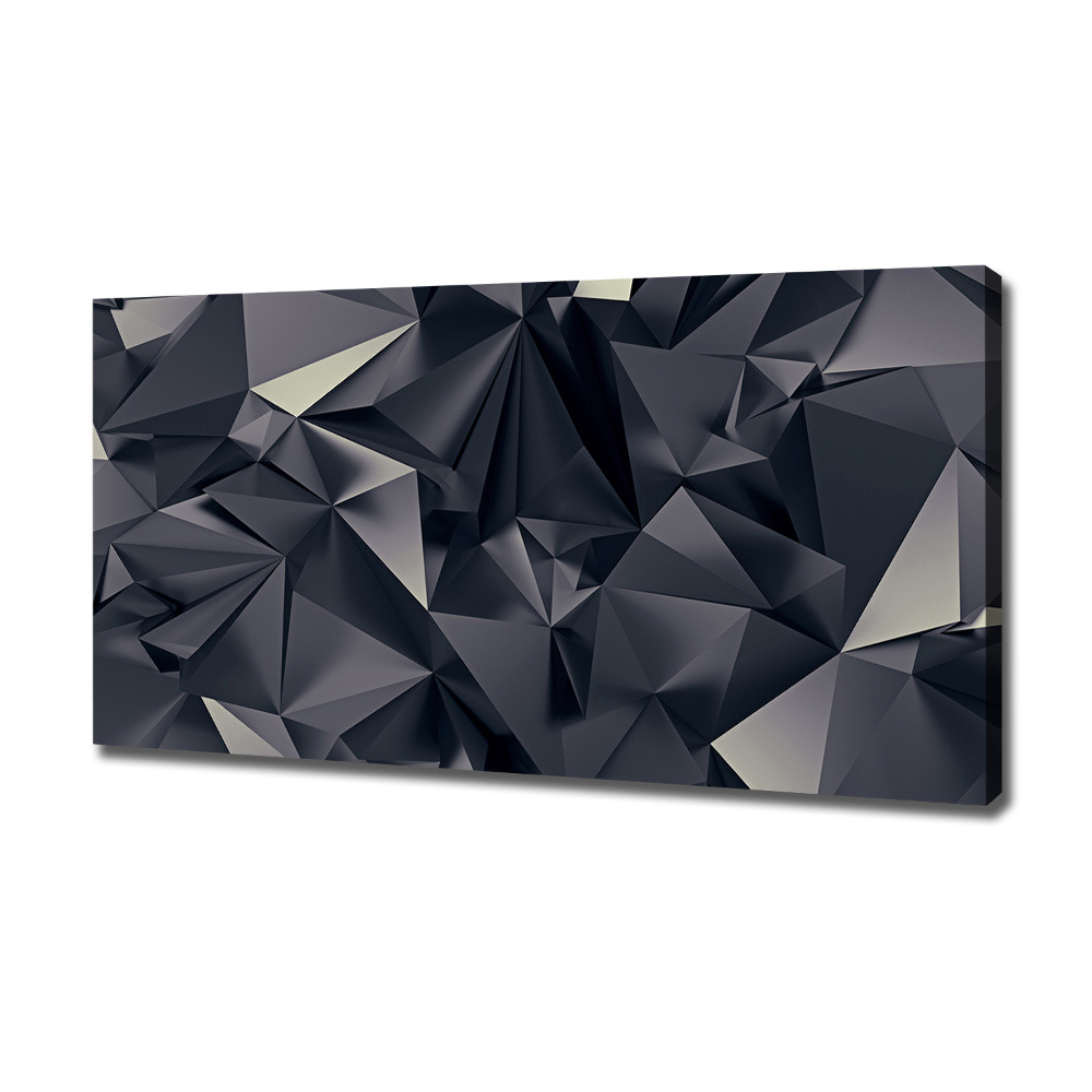 Tableau mural sur toile Abstraction noire 3D