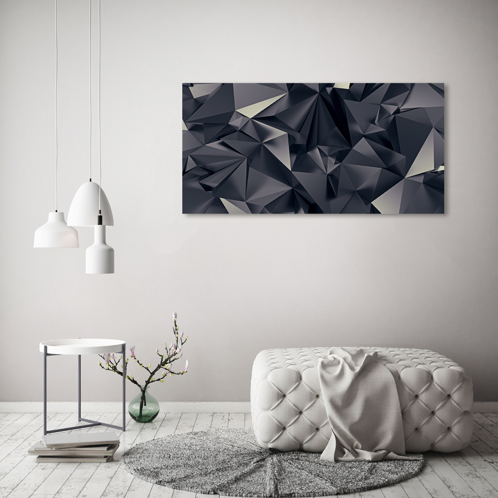 Tableau mural sur toile Abstraction noire 3D