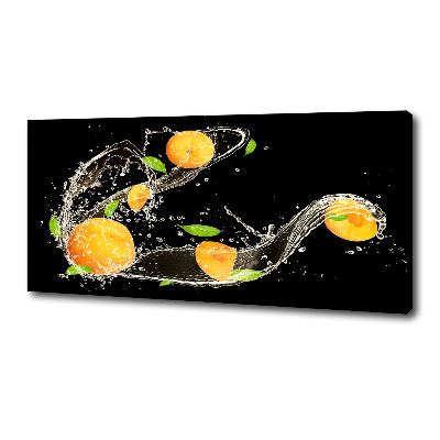 Tableau toile imprimée Abricots et eau