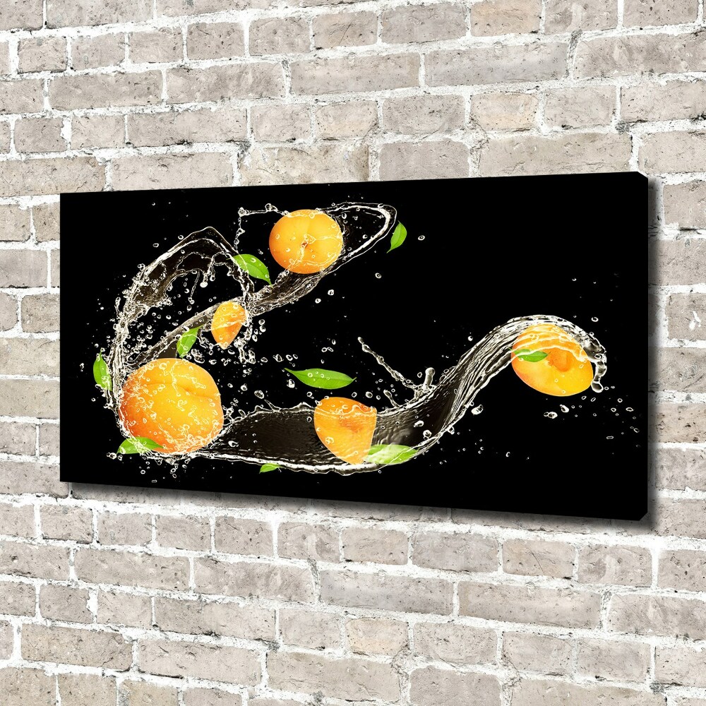 Tableau toile imprimée Abricots et eau