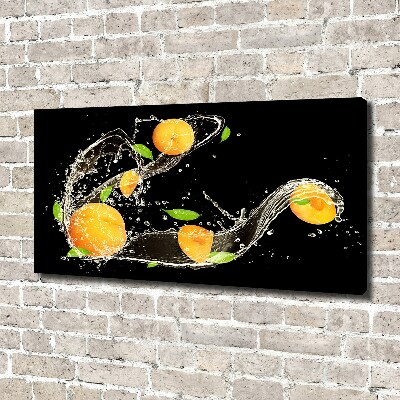 Tableau toile imprimée Abricots et eau