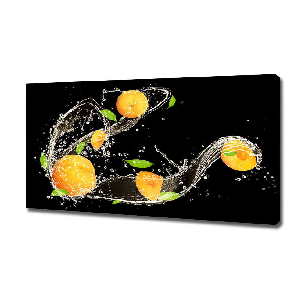 Tableau toile imprimée Abricots et eau