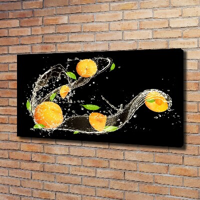 Tableau toile imprimée Abricots et eau