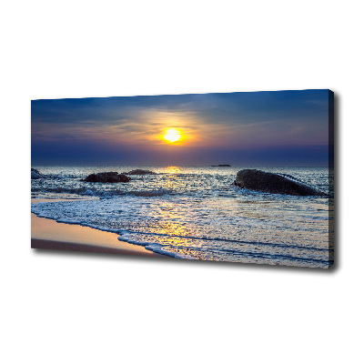 Tableau photo sur toile Coucher de soleil sur la mer