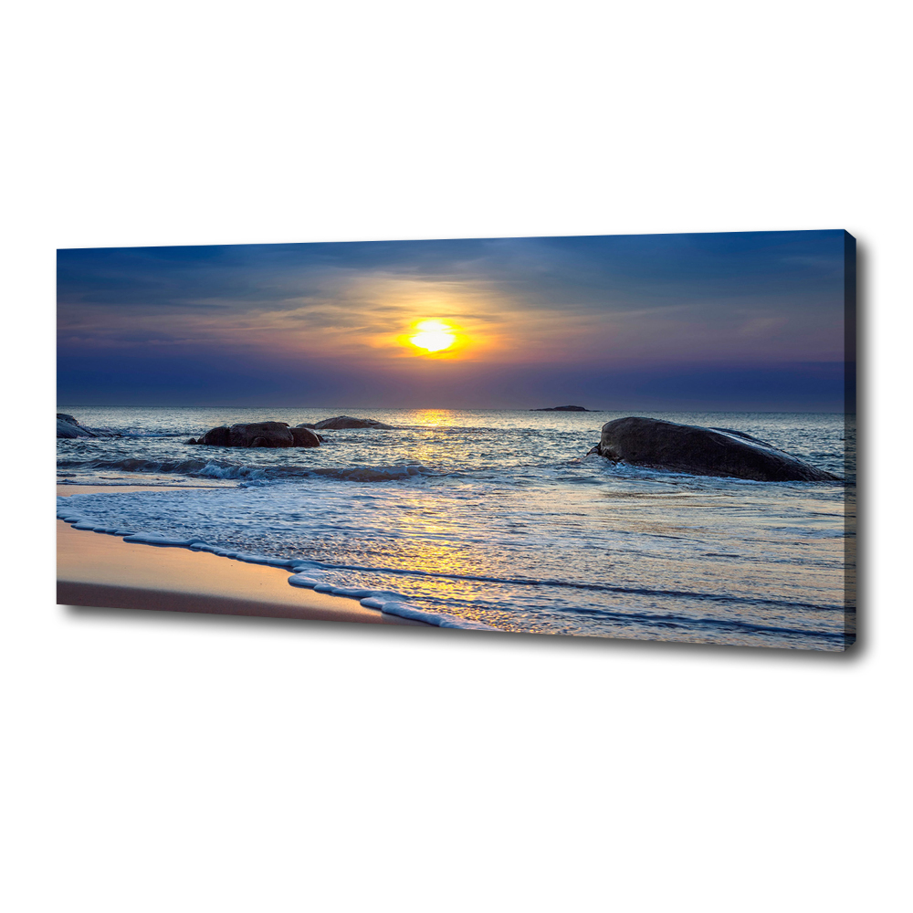 Tableau photo sur toile Coucher de soleil sur la mer