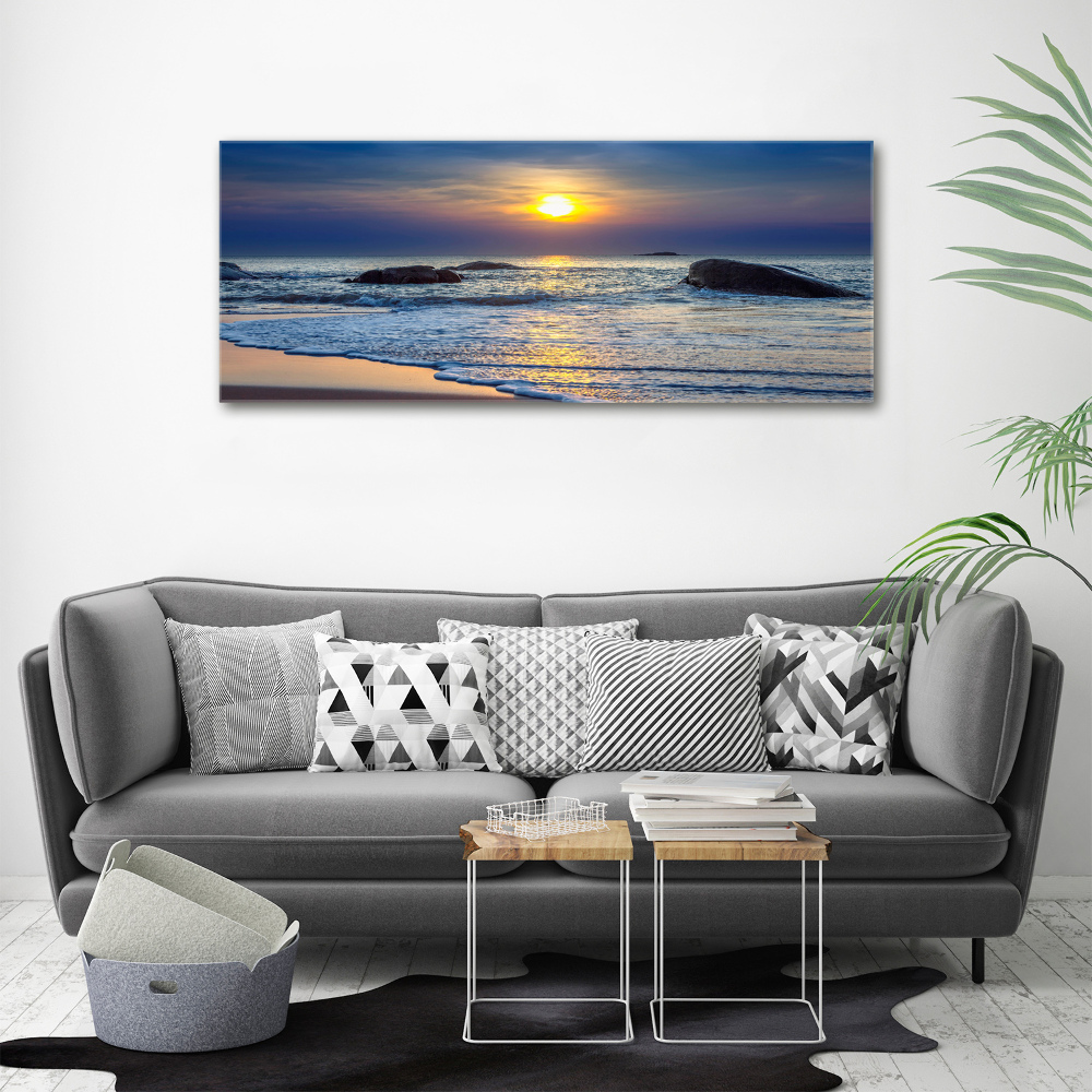 Tableau photo sur toile Coucher de soleil sur la mer