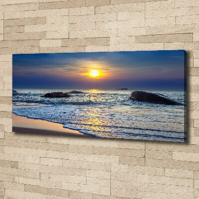 Tableau photo sur toile Coucher de soleil sur la mer