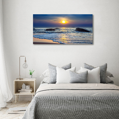 Tableau photo sur toile Coucher de soleil sur la mer