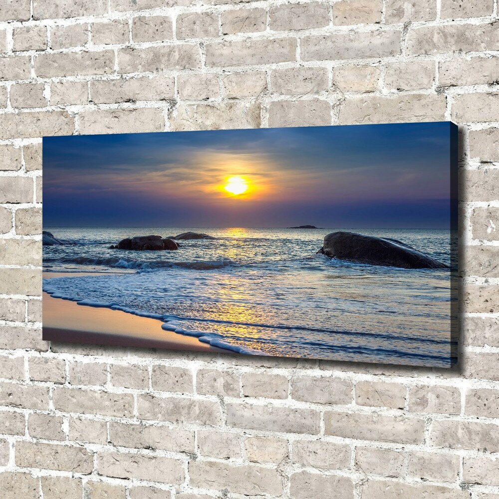 Tableau photo sur toile Coucher de soleil sur la mer