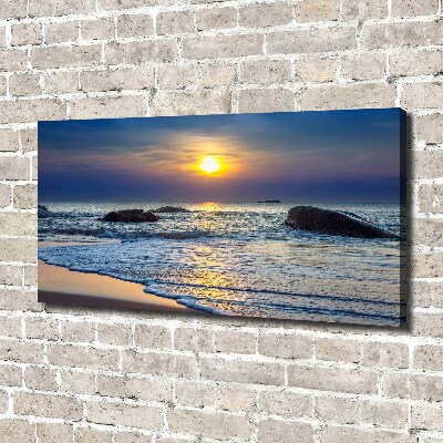 Tableau photo sur toile Coucher de soleil sur la mer