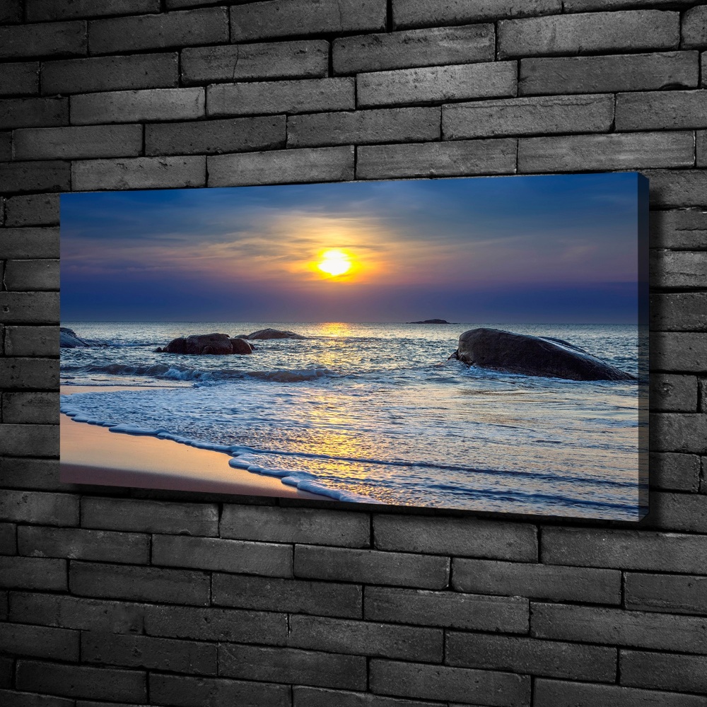 Tableau photo sur toile Coucher de soleil sur la mer