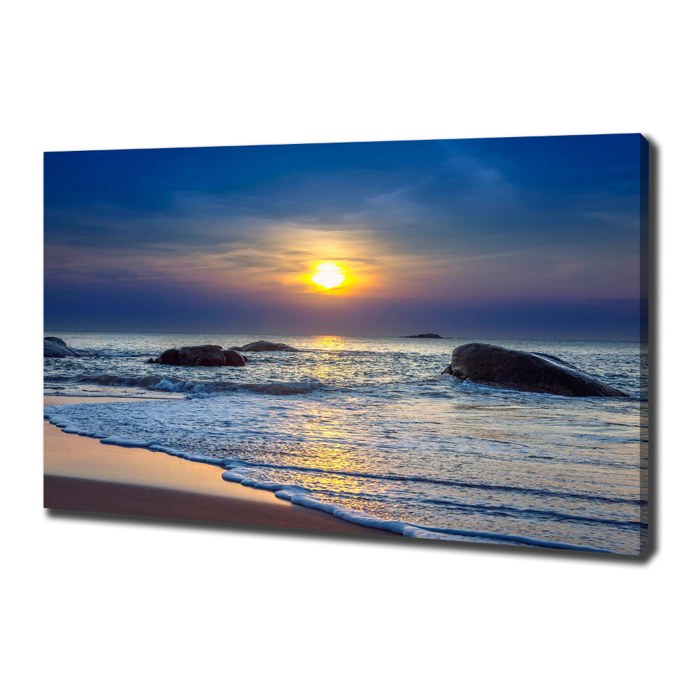 Tableau photo sur toile Coucher de soleil sur la mer