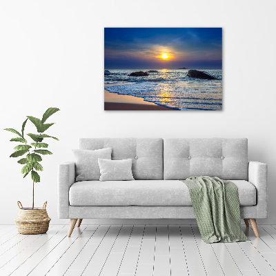 Tableau photo sur toile Coucher de soleil sur la mer