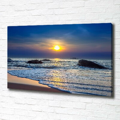 Tableau photo sur toile Coucher de soleil sur la mer