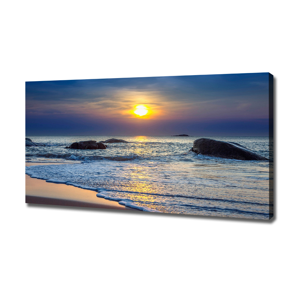 Tableau photo sur toile Coucher de soleil sur la mer