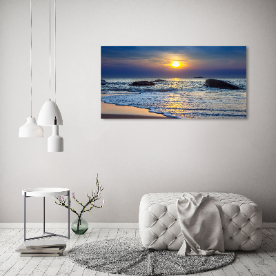 Tableau photo sur toile Coucher de soleil sur la mer