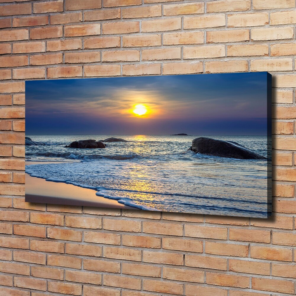 Tableau photo sur toile Coucher de soleil sur la mer