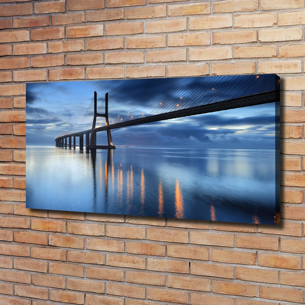 Tableau photo sur toile Pont illuminé