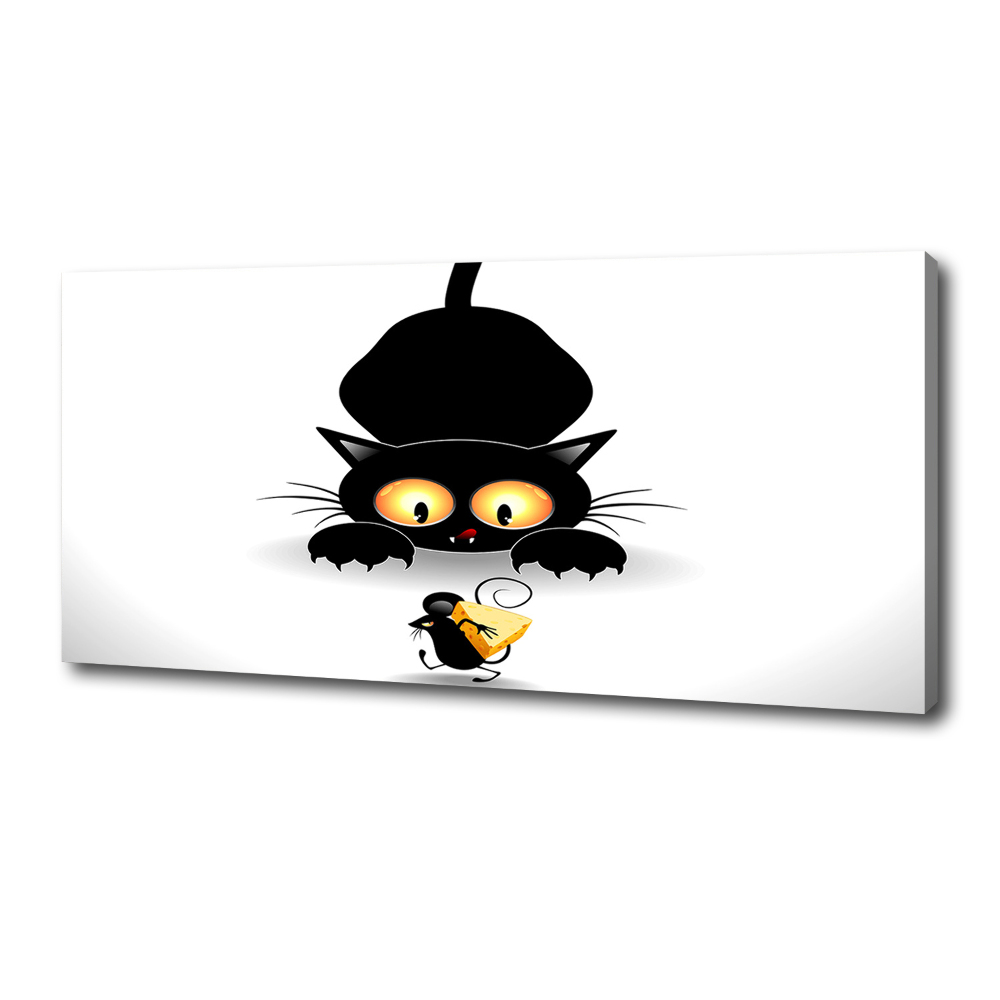 Tableau photo sur toile Chat et souris