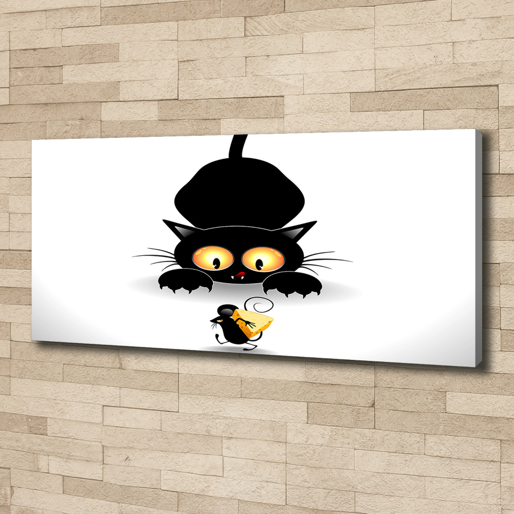 Tableau photo sur toile Chat et souris