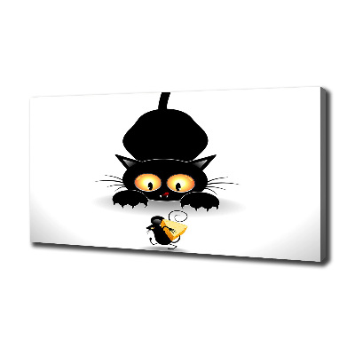 Tableau photo sur toile Chat et souris