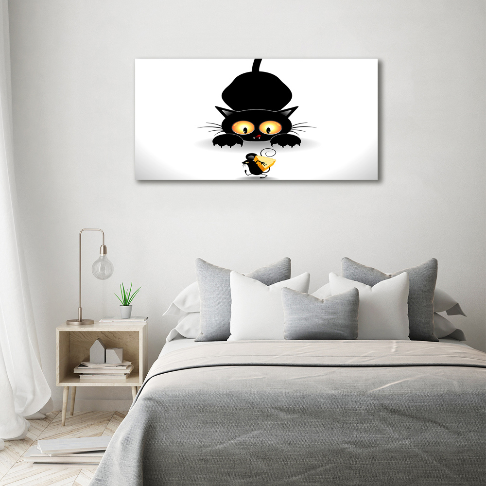 Tableau photo sur toile Chat et souris