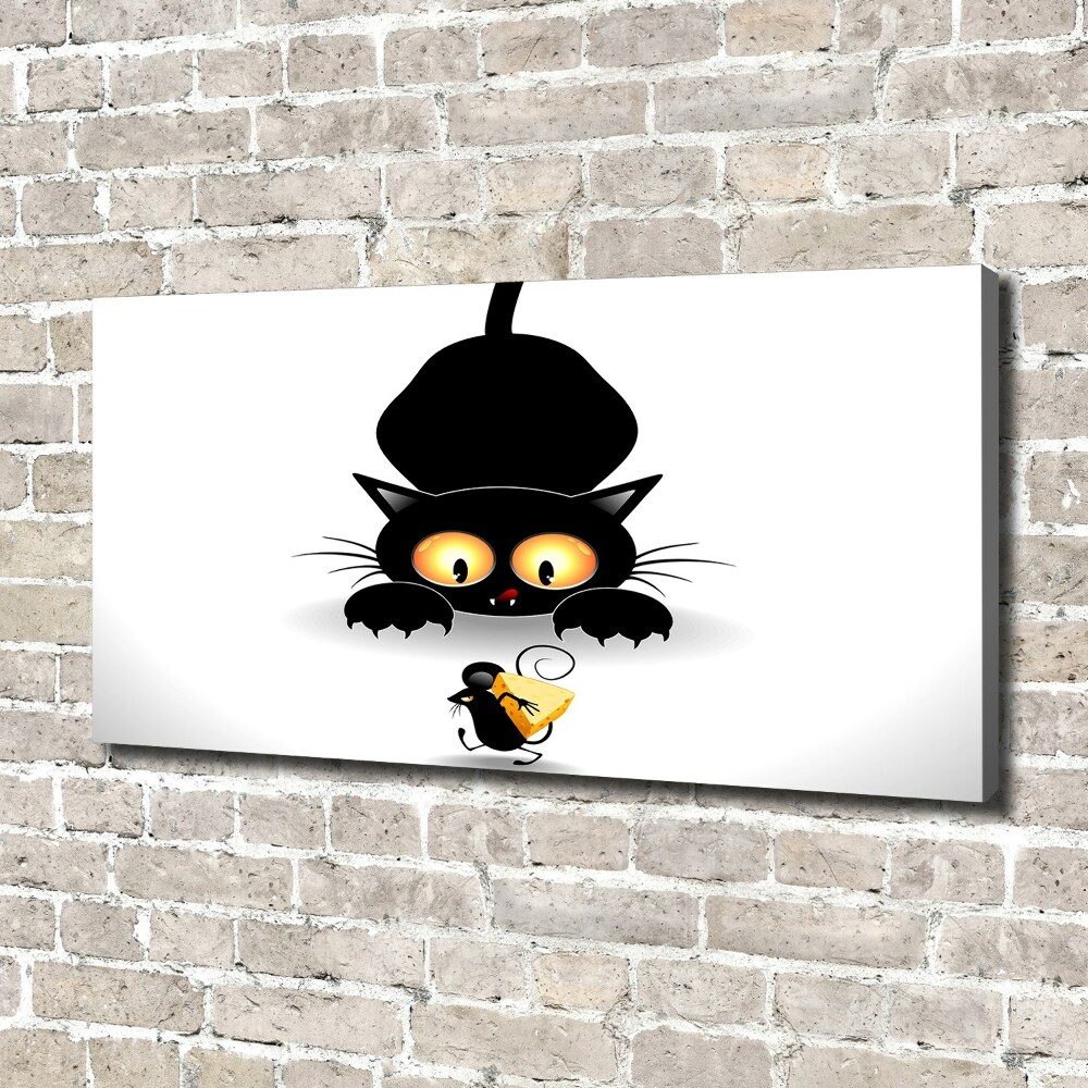 Tableau photo sur toile Chat et souris