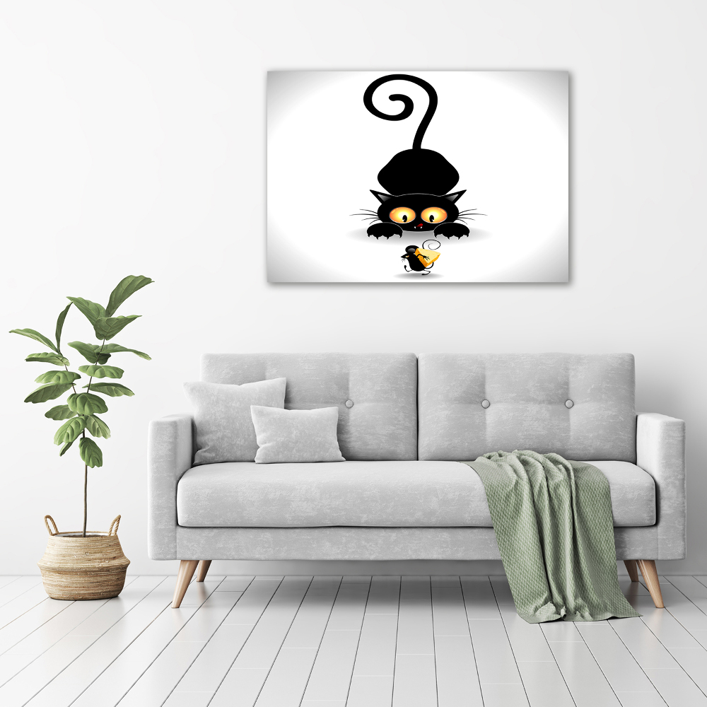 Tableau photo sur toile Chat et souris