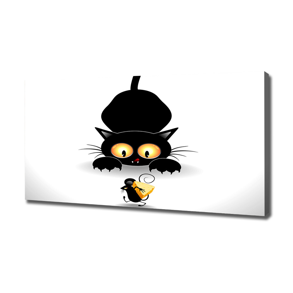 Tableau photo sur toile Chat et souris