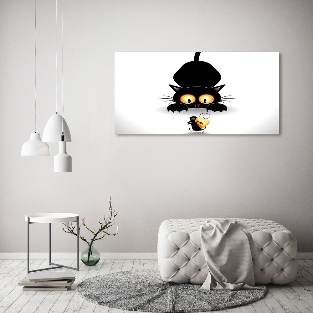 Tableau photo sur toile Chat et souris