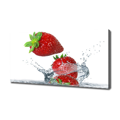 Tableau imprimé sur toile Fraises et eau